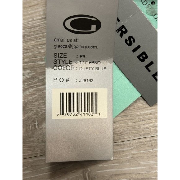 Giacca Petite Sport‎ Coat Womens Size PS Small Jacket Reversible Dusty Blue READ - Picture 4 of 14